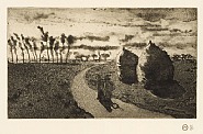 Camille Pissarro - CRÉPUSCULE AVEC MEULES (Twilight with Haystacks)CRÉPUSCULE AVEC MEULES (Twilight with Haystacks) (Prints and Multiples)
