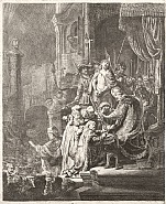 Rembrandt van Rijn - CHRIST BEFORE PILATE: LARGE PLATE (ECCE HOMO) (Prints and Multiples)