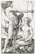 Albrecht Dürer - Apollo and Diana (Prints and Multiples) h: 4.4 x w: 2.8 in / h: 11.2 x w: 7.1 cm