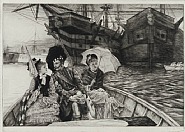 James Jacques Joseph Tissot - ENTRE LES DEUX MON CŒUR BALANCE (How Happy I Could be with Either) (Prints and Multiples) h: 9.8 x w: 14 in / h: 24.9 x w: 35.6 cm