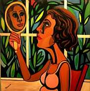 American People Series #16: Woman Looking in a Mirror