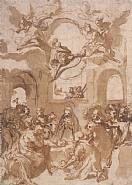 Taddeo Zuccaro - Adoration of the Sheperds (Paintings) h: 385 x w: 274 cm / h: 151.6 x w: 107.9 in