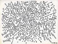 Mark Kostabi - Fragment Recognition (Works on Paper (Drawings, Watercolors etc.)) h: 8.5 x w: 11 in / h: 21.6 x w: 27.9 cm