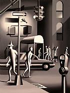 Mark Kostabi - Consider The Alternative (Paintings) h: 51.2 x w: 39.4 in / h: 130 x w: 100.1 cm