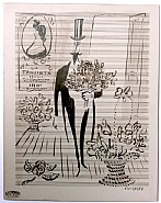 Saul Steinberg - La Traviata (Works on Paper (Drawings, Watercolors etc.)) h: 13 x w: 10 in / h: 33 x w: 25.4 cm
