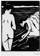 Erich Heckel - Die Schwestern (The Sisters) (Prints and Multiples) h: 7.8 x w: 5.5 in / h: 19.8 x w: 14 cm