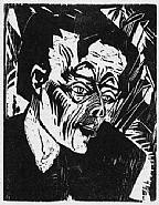 Erich Heckel - Roquairol, Bildniss E.L. Kirchner (Roquairol, Portrait of E. L. Kirchner) (Prints and Multiples) h: 12.9 x w: 9.5 in / h: 32.8 x w: 24.1 cm