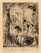 Lyonel Feininger - Das Tor (The Gate) (Prints and Multiples) h: 14.2 x w: 11.4 in / h: 36.1 x w: 29 cm