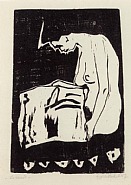 Erich Heckel - Lesende (Reading Woman) (Prints and Multiples) h: 13.3 x w: 9.2 in / h: 33.8 x w: 23.4 cm