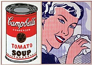 Roy Lichtenstein, ‘The Refrigerator,’ 1961 and Andy Warhol, ‘Large Campbell’s Soup Can, Tomato,’ 1964