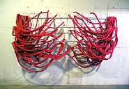 Robert Morris - Red Razor II (Sculptures) h: 96 x w: 120 x d: 18 in / h: 243.8 x w: 304.8 x d: 45.7 cm