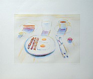 Wayne Thiebaud - Breakfast (Prints and Multiples) h: 17.8 x w: 23.8 in / h: 45.2 x w: 60.5 cm