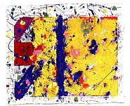 Sam Francis - Self Acting (SF. M. 79-071 A) (Works on Paper (Drawings, Watercolors etc.)) h: 25 x w: 30.2 in / h: 63.5 x w: 76.7 cm