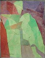 Jacques Villon - Man sitting (Paintings) h: 36 x w: 28.6 in / h: 91.4 x w: 72.6 cm