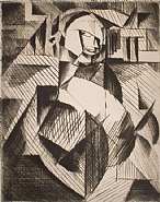 Jacques Villon - Portrait of an Actor (Félix Barré) (Prints and Multiples) h: 15.8 x w: 12.4 in / h: 40.1 x w: 31.5 cm