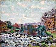 Armand Guillaumin - Le Barrage de Genetin (Paintings) h: 60 x w: 73.7 cm / h: 23.6 x w: 29 in