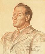 John Steuart Curry - Portrait of Justin Sturm (Works on Paper (Drawings, Watercolors etc.)) h: 23 x w: 18 in / h: 58.4 x w: 45.7 cm