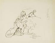 Thomas Hart Benton - Cotton Pickers (Works on Paper (Drawings, Watercolors etc.)) h: 12 x w: 15 in / h: 30.5 x w: 38.1 cm