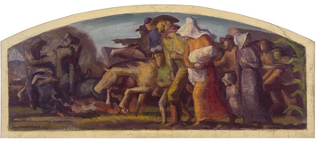  John Steuart Curry, Study for Westward Movement: Justice of the Plains