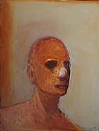 Nathan Oliveira - Golden Head (Paintings) h: 36 x w: 27.2 in / h: 91.4 x w: 69.1 cm
