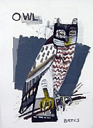 David Bates - Owl II (Paintings) h: 41 x w: 30 in / h: 104.1 x w: 76.2 cm