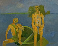Lagoon with Bathers