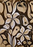 Cornes et fleurs à cinq pétales