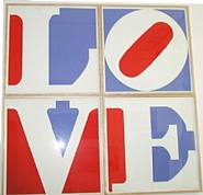 Robert Indiana - Four Panel Wall LOVE (Prints and Multiples)