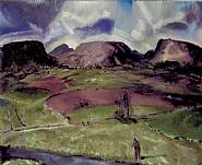 George Wesley Bellows - Trout Stream and Mountains (Paintings) h: 20 x w: 24 in / h: 50.8 x w: 61 cm