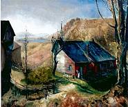 George Wesley Bellows - Mountain Farm (Paintings) h: 20.5 x w: 24.5 in / h: 52.1 x w: 62.2 cm