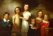 Henry Inman - The Children of Henry Livingston (Paintings) h: 42.5 x w: 60.5 in / h: 108 x w: 153.7 cm