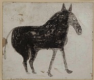 Untitled, (Black Mule on White)