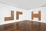 Installation View:<i> Frank Stella: Black, Aluminum, and Copper Paintings</i>