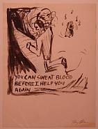 Tony Oursler - You can sweat blood before I help you again (Works on Paper (Drawings, Watercolors etc.)) h: 30 x w: 22.5 cm / h: 11.8 x w: 8.9 in