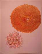Tony Oursler - Untitled (Auge) (Works on Paper (Drawings, Watercolors etc.)) h: 35.6 x w: 27.9 cm / h: 14 x w: 11 in