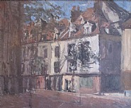 La Rue de la Boucherie avec le chevet de l'Eglise, Dieppe