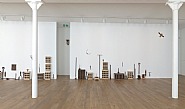 Installation view of Roger Ackling exhibition