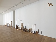 Installation view of Roger Ackling exhibition
