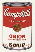 Andy Warhol - Campbell's Soup I: Onion Soup (Prints and Multiples) h: 35 x w: 23 in / h: 88.9 x w: 58.4 cm