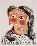 Pablo Picasso - Tête de Femme No. 6. Portrait de Dora Maar (Prints and Multiples) h: 12 x w: 9 in / h: 30.5 x w: 22.9 cm