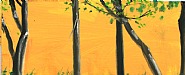 Alex Katz - Gold and Black (Paintings) h: 4.8 x w: 12 in / h: 12.2 x w: 30.5 cm