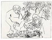 Jacob Lawrence - Fish Market (Prints and Multiples) h: 10 x w: 13.5 in / h: 25.4 x w: 34.3 cm