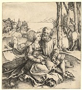 Albrecht Dürer - Der Liebesantrag – The Ill-Assorted Couple (Prints and Multiples) h: 15 x w: 13.7 in / h: 38.1 x w: 34.8 cm