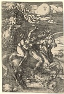 Albrecht Dürer - Die Entführung auf dem Einhorn – Abduction on a Unicorn (Prints and Multiples) h: 31 x w: 21.2 in / h: 78.7 x w: 53.8 cm