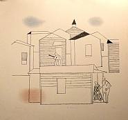 Robert Gwathmey - A Section of Town (Prints and Multiples) h: 20 x w: 21 in / h: 50.8 x w: 53.3 cm