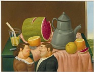 Fernando Botero - Interior (Paintings) h: 39.5 x w: 51.2 in / h: 100.3 x w: 130 cm