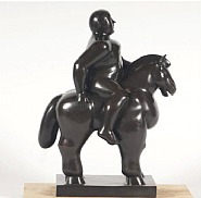 Fernando Botero - Hombre a caballo (Sculptures) h: 53 x w: 39 x d: 25 cm / h: 20.9 x w: 15.4 x d: 9.8 in