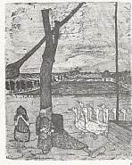 Paula Modersohn-Becker - Die Gänsemagd (Works on Paper (Drawings, Watercolors etc.))