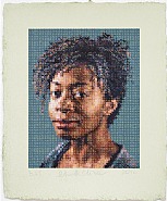 Chuck Close - Kara / Felt Hand Stamp (Prints and Multiples) h: 23.4 x w: 19 in / h: 59.4 x w: 48.3 cm