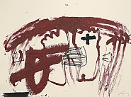 Antoni Tàpies - Carmí 6 (Karminrot 6) (Prints and Multiples) h: 56.5 x w: 76 cm / h: 22.2 x w: 29.9 in
